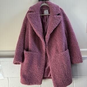 Ted Baker women’s Small Blush Pink Faux Fur lined coat